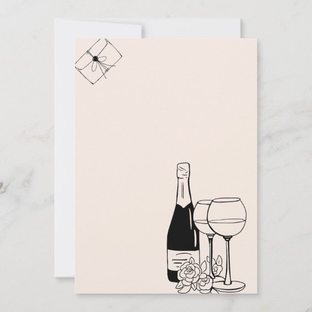 WEDD INVITATION Suite | Handgezeichnet Illustriert Einladung (Rückseite)