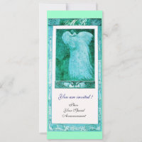 WEDD LIEBE PEACOCK MONOGRAM, blau weiß