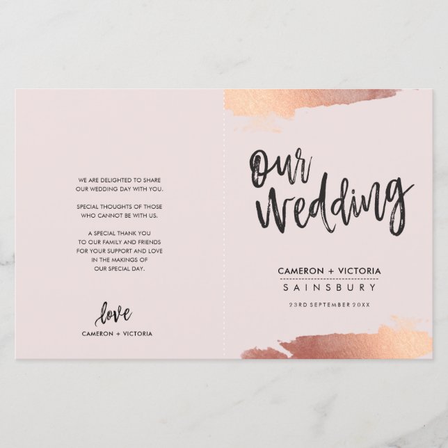 WEDD PROGRAMM Pinsel Rose Gold Rosa (Vorderseite)