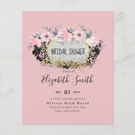 WEDD - Silver Rosegold Floral Girly Glitzer