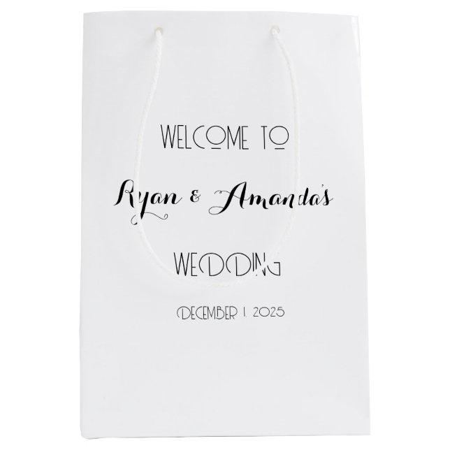 WEDD WELCOME BAG MITTLERE GESCHENKTÜTE (Vorderseite)