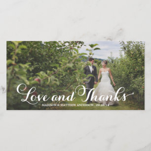 Wedded Bliss Hochzeitsdanken - Fotokarte Dankeskarte