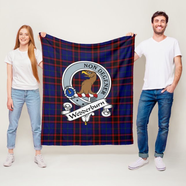 Wedderburn Clan Abzeichen Tartan Kariert Fleecedecke (Beispiel)