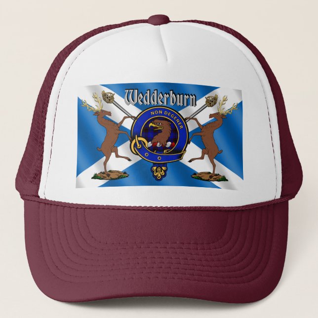 Wedderburn Clan Abzeichen Trucker Hat Truckerkappe (Vorderseite)