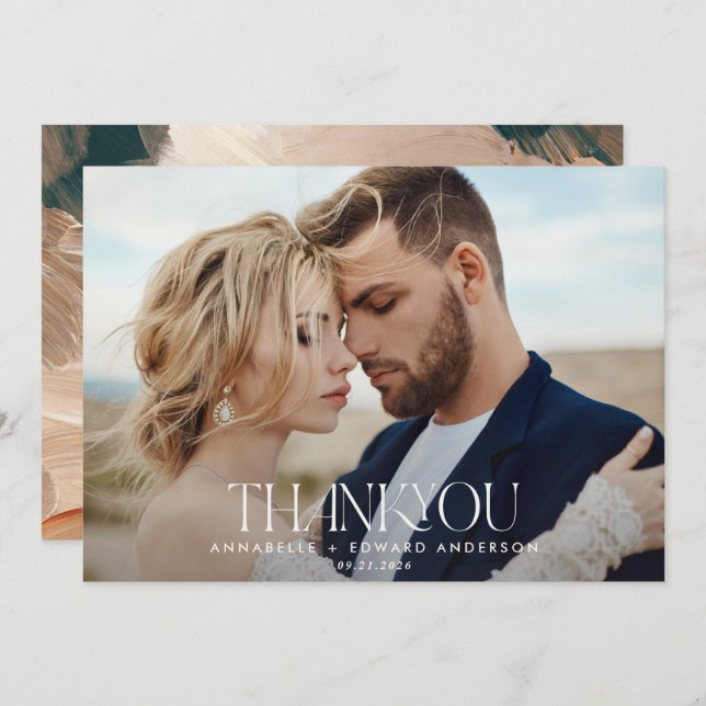 Wedding 1 Foto danke Ihnen terracotta aquamarin be (Vorne/Hinten)