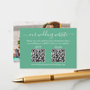Wedding 2 QR UAWG Details Foto Neo Mint Green Begleitkarte