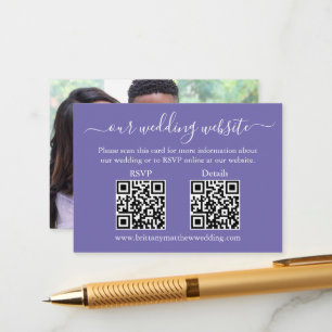 Wedding 2 QR UAWG Details Foto Periwinkle Begleitkarte