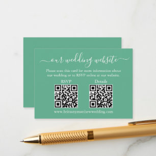 Wedding 2 QR UAWG Details Neo Mint Green Begleitkarte