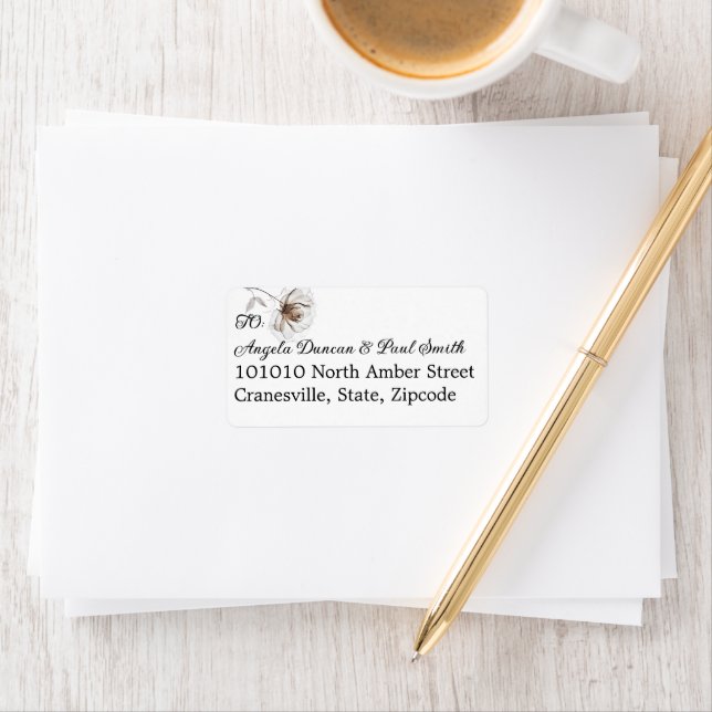 Wedding Address Label for RSVP Rose Adressaufkleber (Insitu)