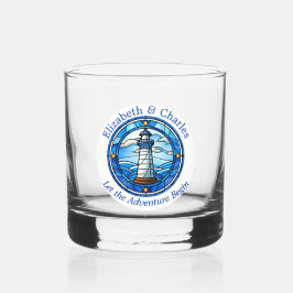 Wedding Adventure Lighthouse Sailing Nautical Whiskyglas