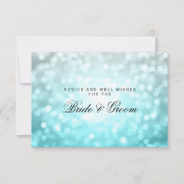 Wedding Advice Card Beach Ombre Bokeh Lights Hinweiskarte