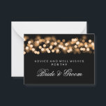 Wedding Advice Card Gold Hollywood Glam Hinweiskarte<br><div class="desc">Elegantes Brautparty / Polterabend " Wedding Advice Card " für Braut und Bräutigam mit glamourösem Hollywood Glam und individuellem Text. Beeindrucken Sie Ihre Familie und Freunde mit diesem stilvollen und modernen Design. Vollständig anpassbar! Einfach zu bedienen und leicht zu personalisieren. Bestelle noch heute!</div>