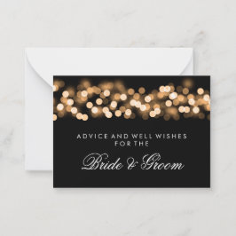 Wedding Advice Card Gold Hollywood Glam Hinweiskarte