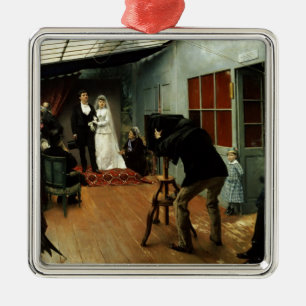 Wedding am Fotografen, 1878-9 Silbernes Ornament