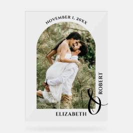 Wedding Arched Photo Welcome Sign Acrylschild