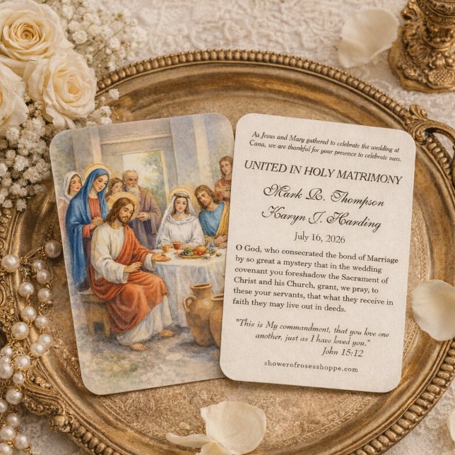 Wedding at Cana Catholic Marriage Blessing Invitat (Von Creator hochgeladen)
