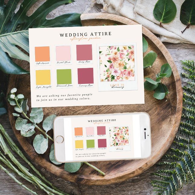Wedding Attire | Afterglow Garden Palette Einladung (Von Creator hochgeladen)