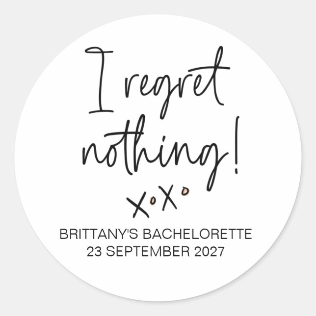 Wedding Bachelorette Hens Party Brautparty Gefalle Runder Aufkleber (Vorderseite)