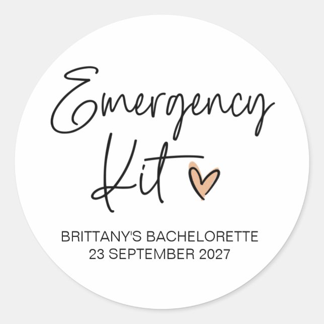 Wedding Bachelorette Hens Party Brautparty Gefalle Runder Aufkleber (Vorderseite)