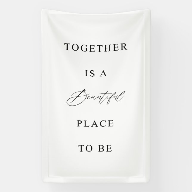 Wedding Banner “Together Is a Beautiful Place" (Vertikal)