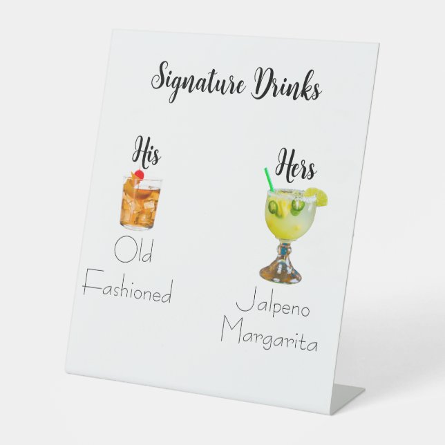 Wedding Bar Sign Sockelschild (Vorderseite)