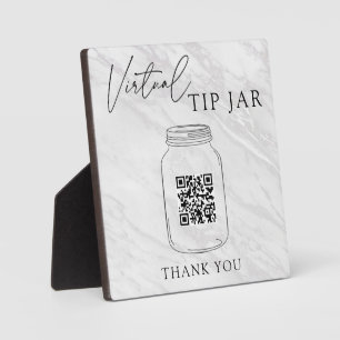 Wedding Bar Virtual Tip Jar QR Code Signature Plaq Fotoplatte