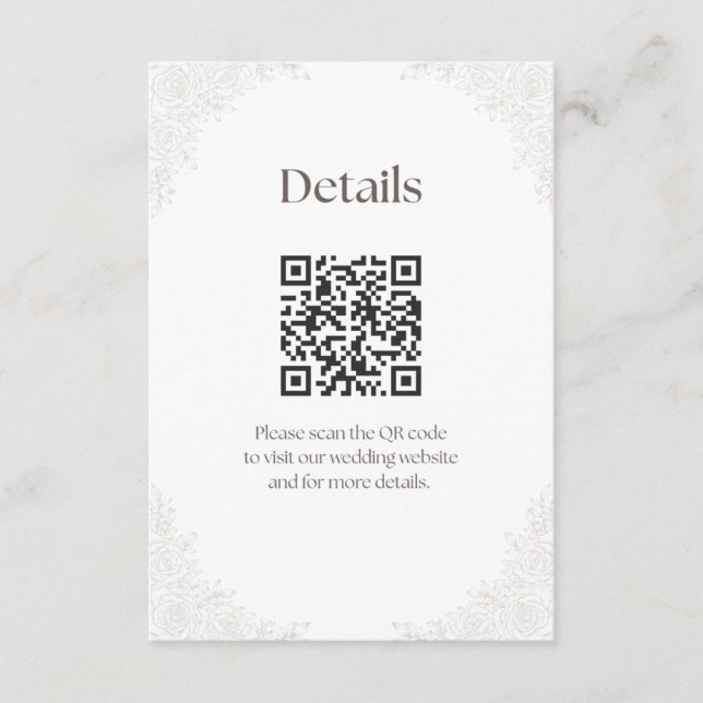 Wedding Bell Background Details Enclosure Begleitkarte (Vorderseite)