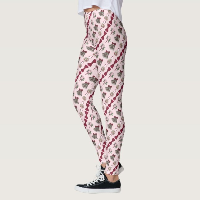 Wedding Bells Bridal Rose Blume Bowtie Leggings (Links)