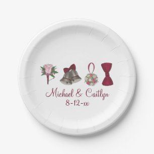 Wedding Bells Bridal Rose Blume Bowtie Teller