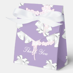 Wedding Bells Floral Lilac Vielen Dank Geschenkschachtel