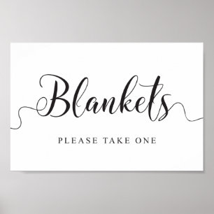 Wedding Blankets Sign. Please take a Blanket Poster