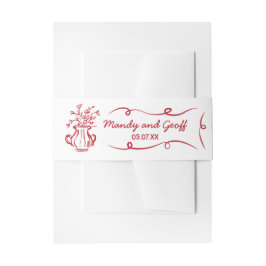 Wedding Bly Band Whimsical Hand gezogen Französisc