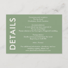 Wedding Botanical Vintage | Elegant Curated Detail Begleitkarte