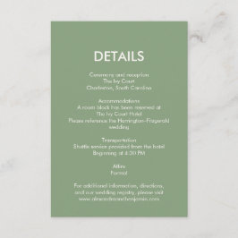 Wedding Botanical Vintage | Elegant Curated Detail Begleitkarte