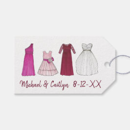Wedding Brautparty Gowns Bridesmaid Blumenmädchen Geschenkanhänger