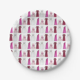 Wedding Brautparty Gowns Bridesmaid Blumenmädchen Pappteller