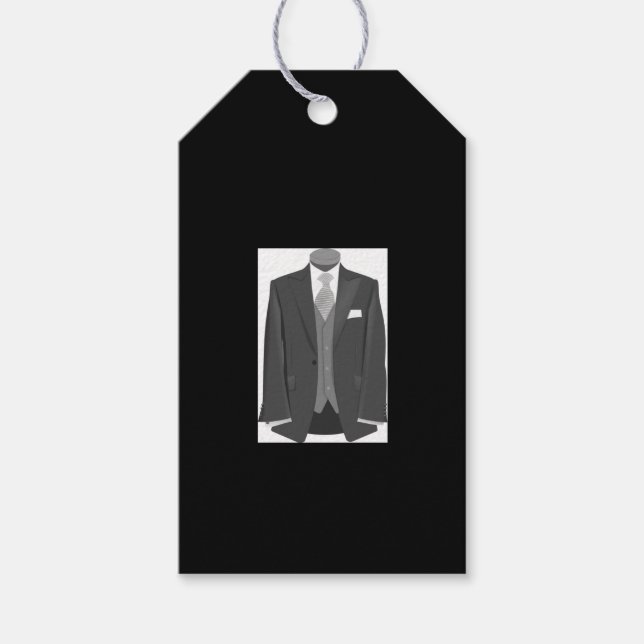 Wedding Brautparty Tuxedo Anzug Geschenk Tag Geschenkanhänger (Vorderseite)