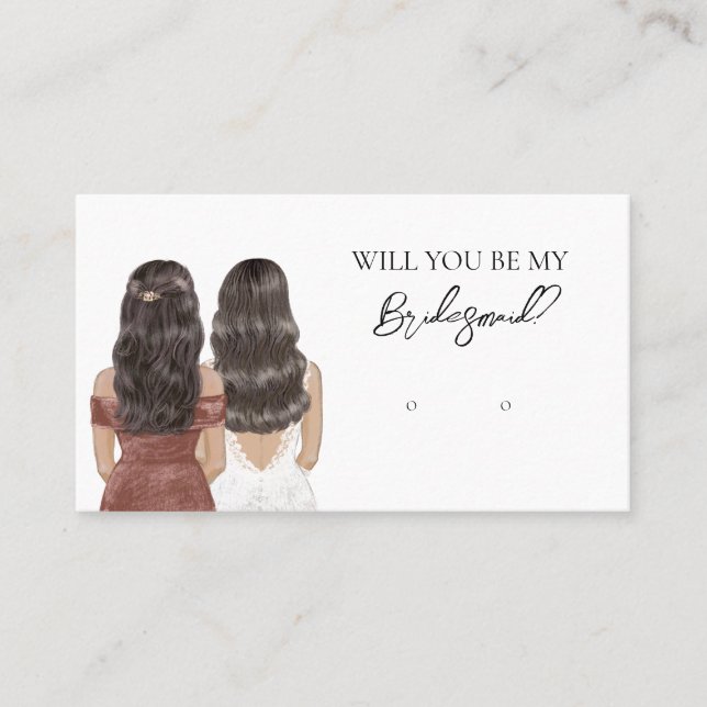 Wedding Bride Bridesmaid Earring Display Card Visitenkarte (Vorderseite)