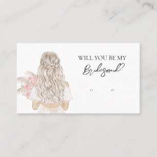 Wedding Bride Bridesmaid Earring Display Card Visitenkarte