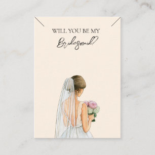 Wedding Bride Bridesmaid Necklace Display Card Visitenkarte