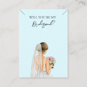 Wedding Bride Bridesmaid Necklace Display Card Visitenkarte