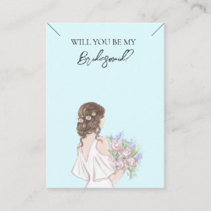 Wedding Bride Bridesmaid Necklace Display Card Visitenkarte