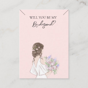 Wedding Bride Bridesmaid Necklace Display Card Visitenkarte