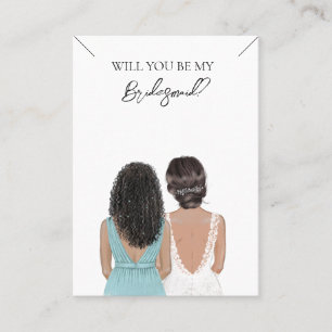 Wedding Bride Bridesmaid Necklace Display Card Visitenkarte