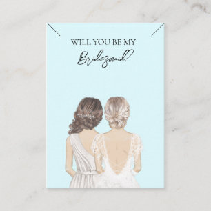 Wedding Bride Bridesmaid Necklace Display Card Visitenkarte