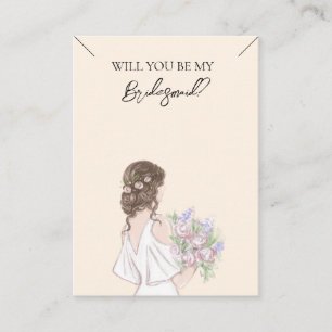 Wedding Bride Bridesmaid Necklace Display Card Visitenkarte