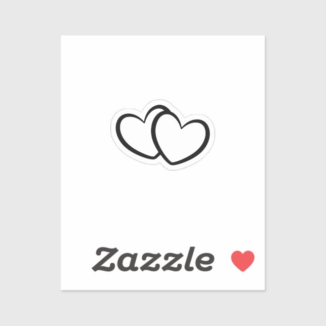Wedding Bride Groom Double Heart Temporary Tattoo Aufkleber (Blatt)
