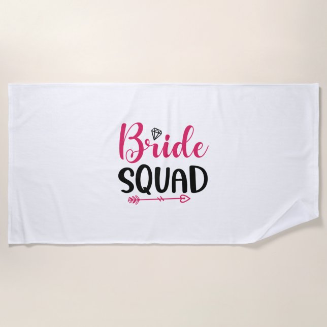 Wedding Bride Squad Strandtuch (Vorderseite)