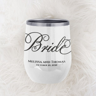 Wedding Bride Typografie Script Custom Tumbler