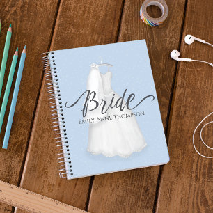 Wedding Bride Vintag White Dress Personalisiert Planer